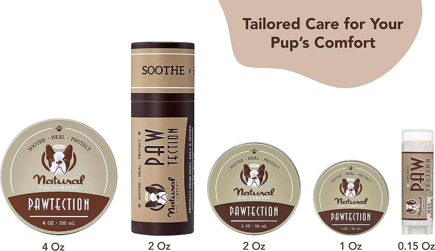 Pawtection Dog Paw Balm, Protects Paws from Hot Surfaces, Sand, Salt, & Snow, Organic, All Natural Ingredients (0.15 Oz Trial Stick)