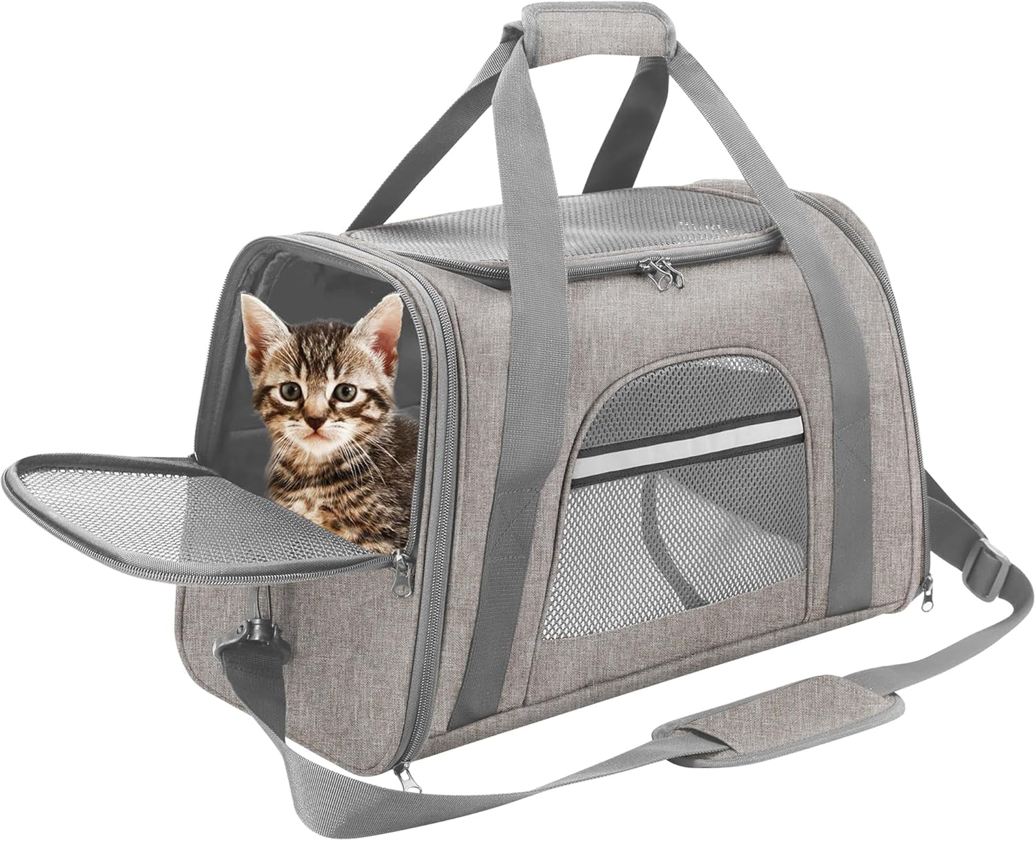 Cat Carrier Dog Carriers for Small Dogs Soft Slided Airline Approved Collapsible Pet Travel Carrier, Small (19" W X 12" H X 10.6" D)