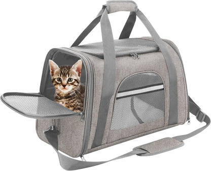 Cat Carrier Dog Carriers for Small Dogs Soft Slided Airline Approved Collapsible Pet Travel Carrier, Small (19" W X 12" H X 10.6" D)